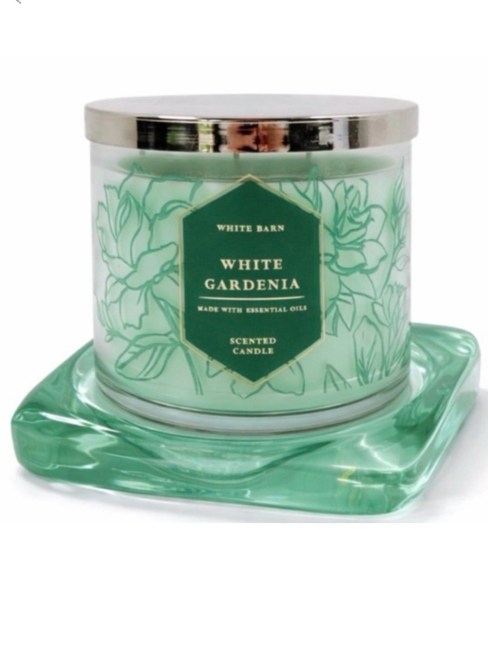 MCM Recycled Art‎ Square Candle Wine Holder Trinket Glass Tray Aqua